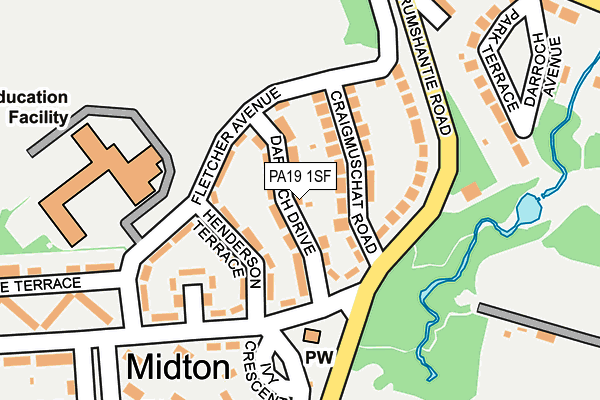 PA19 1SF map - OS OpenMap – Local (Ordnance Survey)