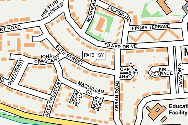 PA19 1SY map - OS OpenMap – Local (Ordnance Survey)