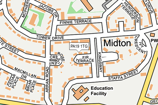 PA19 1TG map - OS OpenMap – Local (Ordnance Survey) PA19 1TG map - OS OpenMap – Local (Ordnance Survey)