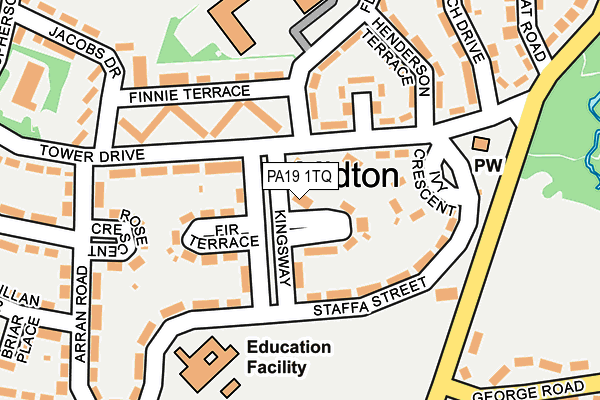 PA19 1TQ map - OS OpenMap – Local (Ordnance Survey)
