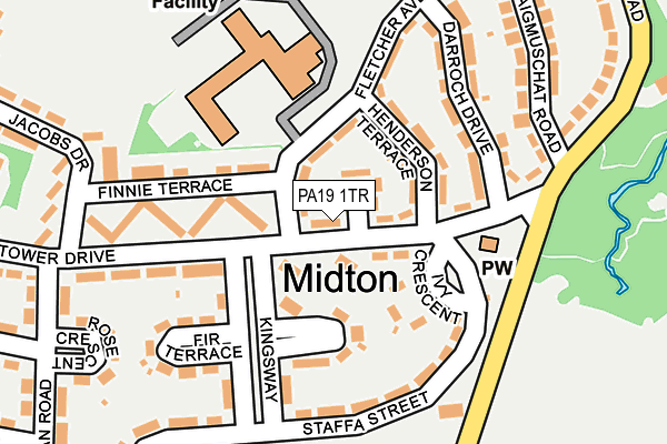 PA19 1TR map - OS OpenMap – Local (Ordnance Survey)