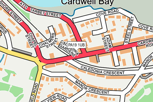 PA19 1UB map - OS OpenMap – Local (Ordnance Survey)