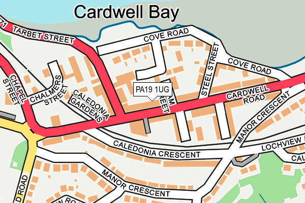 PA19 1UG map - OS OpenMap – Local (Ordnance Survey)