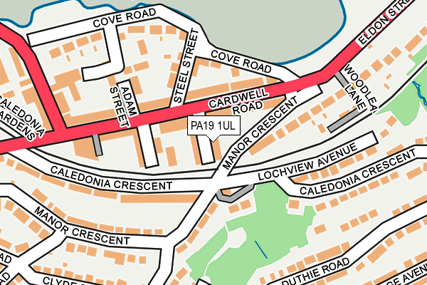 PA19 1UL map - OS OpenMap – Local (Ordnance Survey)
