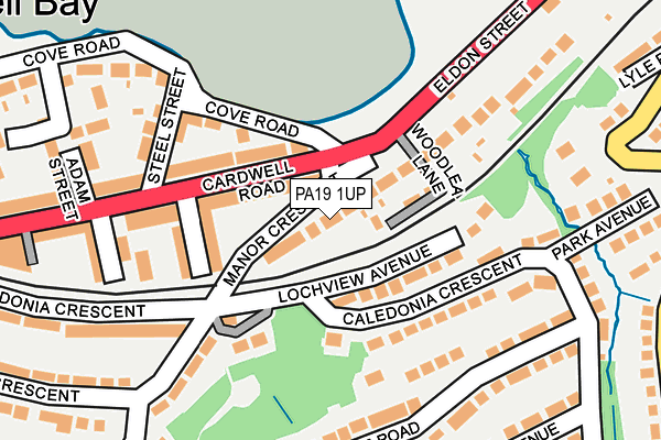 PA19 1UP map - OS OpenMap – Local (Ordnance Survey)