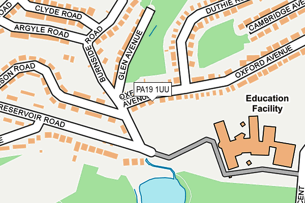 PA19 1UU map - OS OpenMap – Local (Ordnance Survey) PA19 1UU map - OS OpenMap – Local (Ordnance Survey)