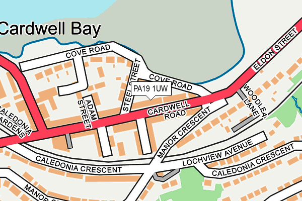 PA19 1UW map - OS OpenMap – Local (Ordnance Survey)
