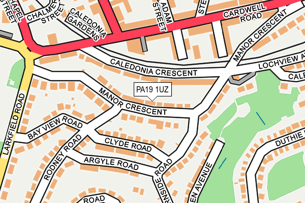 PA19 1UZ map - OS OpenMap – Local (Ordnance Survey)
