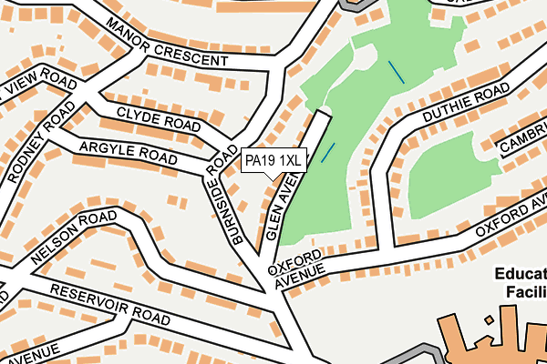 PA19 1XL map - OS OpenMap – Local (Ordnance Survey)