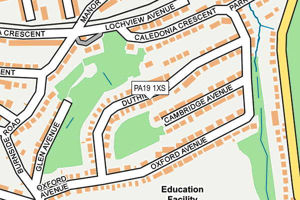 PA19 1XS map - OS OpenMap – Local (Ordnance Survey)
