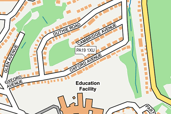 PA19 1XU map - OS OpenMap – Local (Ordnance Survey)