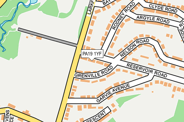 PA19 1YF map - OS OpenMap – Local (Ordnance Survey) PA19 1YF map - OS OpenMap – Local (Ordnance Survey)