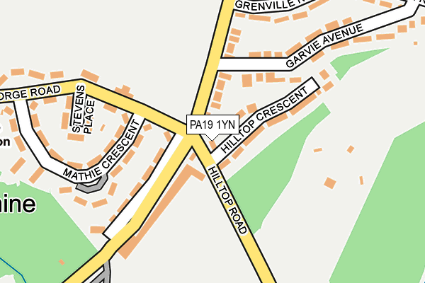 PA19 1YN map - OS OpenMap – Local (Ordnance Survey) PA19 1YN map - OS OpenMap – Local (Ordnance Survey)