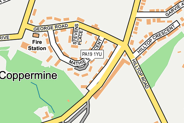 PA19 1YU map - OS OpenMap – Local (Ordnance Survey)
