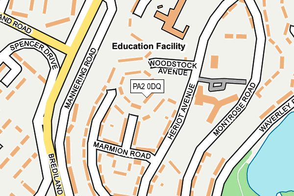 PA2 0DQ map - OS OpenMap – Local (Ordnance Survey) PA2 0DQ map - OS OpenMap – Local (Ordnance Survey)
