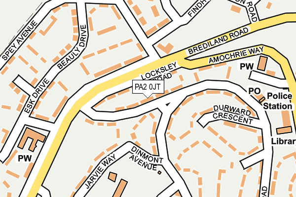 PA2 0JT map - OS OpenMap – Local (Ordnance Survey) PA2 0JT map - OS OpenMap – Local (Ordnance Survey)