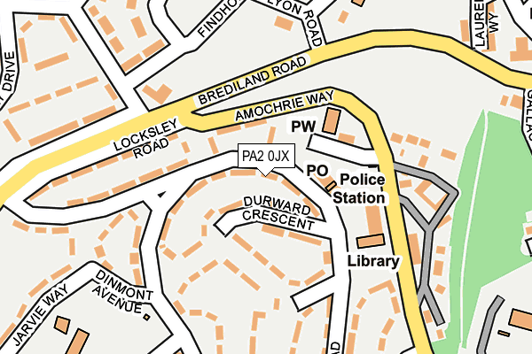 PA2 0JX map - OS OpenMap – Local (Ordnance Survey) PA2 0JX map - OS OpenMap – Local (Ordnance Survey)