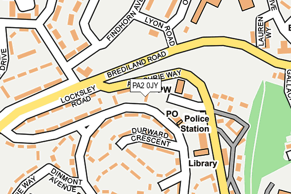 PA2 0JY map - OS OpenMap – Local (Ordnance Survey) PA2 0JY map - OS OpenMap – Local (Ordnance Survey)