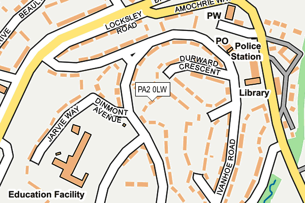 PA2 0LW map - OS OpenMap – Local (Ordnance Survey) PA2 0LW map - OS OpenMap – Local (Ordnance Survey)
