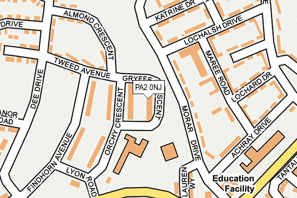 PA2 0NJ map - OS OpenMap – Local (Ordnance Survey) PA2 0NJ map - OS OpenMap – Local (Ordnance Survey)