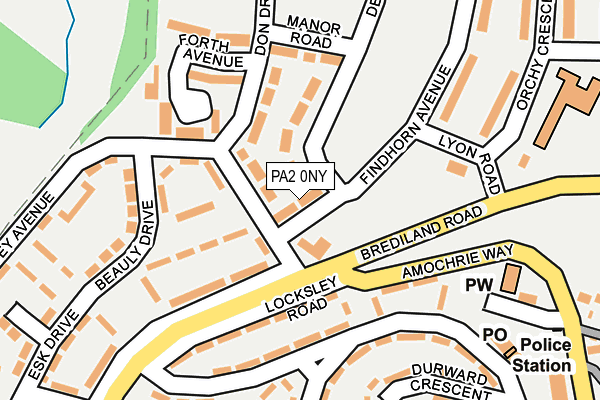 PA2 0NY map - OS OpenMap – Local (Ordnance Survey) PA2 0NY map - OS OpenMap – Local (Ordnance Survey)
