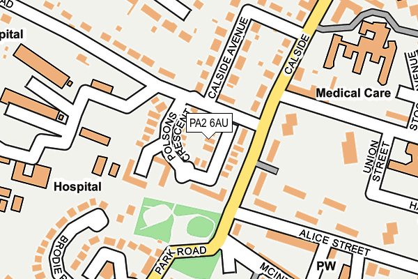 PA2 6AU map - OS OpenMap – Local (Ordnance Survey) PA2 6AU map - OS OpenMap – Local (Ordnance Survey)