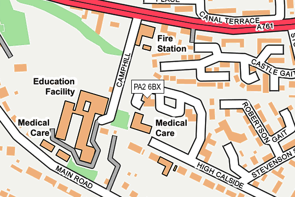 PA2 6BX map - OS OpenMap – Local (Ordnance Survey) PA2 6BX map - OS OpenMap – Local (Ordnance Survey)
