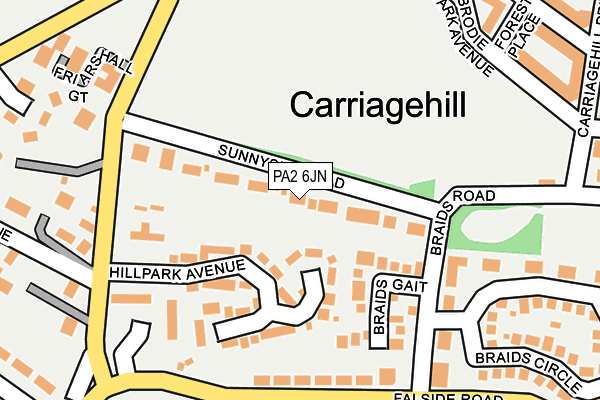 PA2 6JN map - OS OpenMap – Local (Ordnance Survey) PA2 6JN map - OS OpenMap – Local (Ordnance Survey)