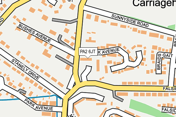 PA2 6JT map - OS OpenMap – Local (Ordnance Survey) PA2 6JT map - OS OpenMap – Local (Ordnance Survey)