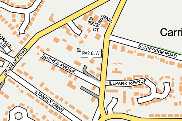 PA2 6JW map - OS OpenMap – Local (Ordnance Survey) PA2 6JW map - OS OpenMap – Local (Ordnance Survey)