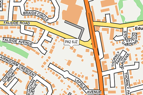 PA2 6JZ map - OS OpenMap – Local (Ordnance Survey) PA2 6JZ map - OS OpenMap – Local (Ordnance Survey)
