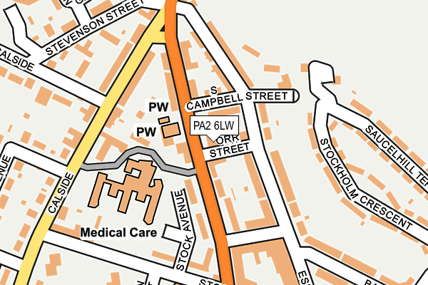 PA2 6LW map - OS OpenMap – Local (Ordnance Survey) PA2 6LW map - OS OpenMap – Local (Ordnance Survey)