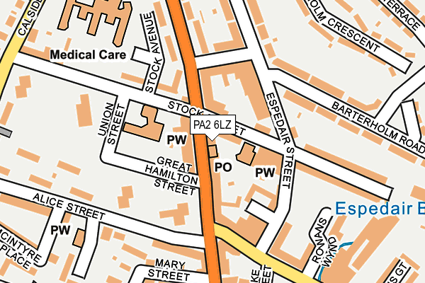 PA2 6LZ map - OS OpenMap – Local (Ordnance Survey) PA2 6LZ map - OS OpenMap – Local (Ordnance Survey)