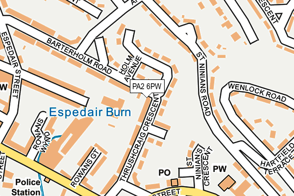 PA2 6PW map - OS OpenMap – Local (Ordnance Survey)