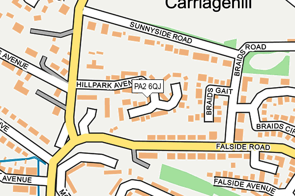 PA2 6QJ map - OS OpenMap – Local (Ordnance Survey) PA2 6QJ map - OS OpenMap – Local (Ordnance Survey)