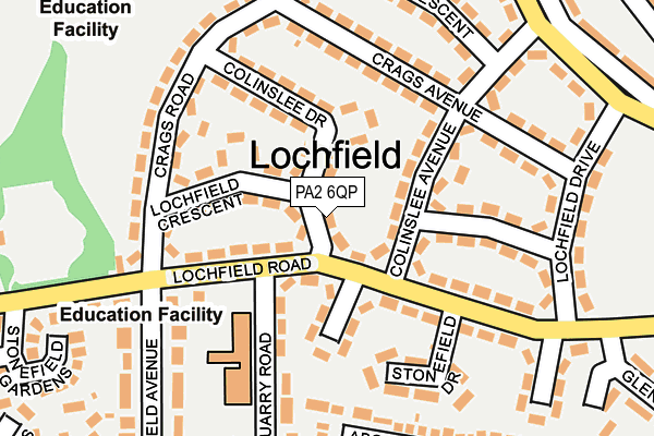 PA2 6QP map - OS OpenMap – Local (Ordnance Survey) PA2 6QP map - OS OpenMap – Local (Ordnance Survey)