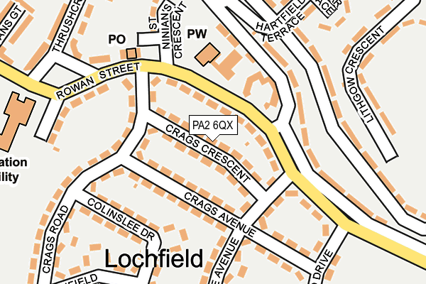 PA2 6QX map - OS OpenMap – Local (Ordnance Survey) PA2 6QX map - OS OpenMap – Local (Ordnance Survey)
