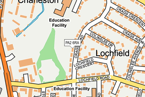 PA2 6RA map - OS OpenMap – Local (Ordnance Survey) PA2 6RA map - OS OpenMap – Local (Ordnance Survey)