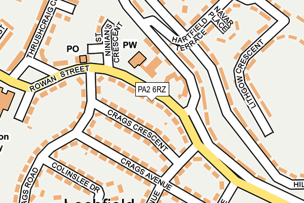 PA2 6RZ map - OS OpenMap – Local (Ordnance Survey) PA2 6RZ map - OS OpenMap – Local (Ordnance Survey)