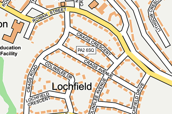 PA2 6SQ map - OS OpenMap – Local (Ordnance Survey)