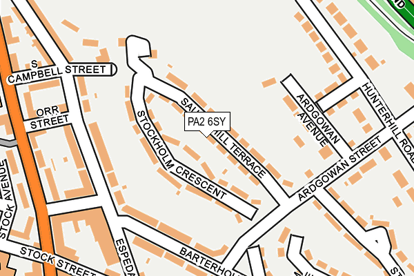 PA2 6SY map - OS OpenMap – Local (Ordnance Survey) PA2 6SY map - OS OpenMap – Local (Ordnance Survey)