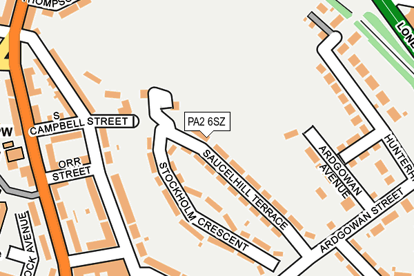 PA2 6SZ map - OS OpenMap – Local (Ordnance Survey) PA2 6SZ map - OS OpenMap – Local (Ordnance Survey)