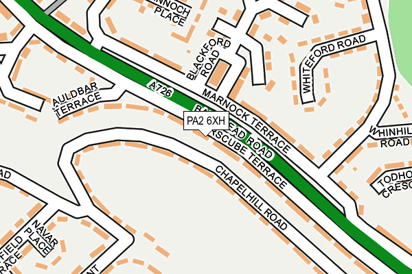 PA2 6XH map - OS OpenMap – Local (Ordnance Survey) PA2 6XH map - OS OpenMap – Local (Ordnance Survey)