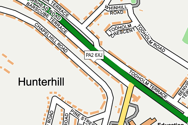 PA2 6XJ map - OS OpenMap – Local (Ordnance Survey)