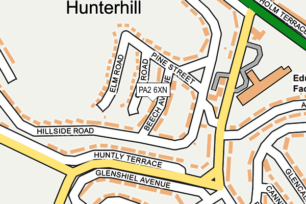 PA2 6XN map - OS OpenMap – Local (Ordnance Survey) PA2 6XN map - OS OpenMap – Local (Ordnance Survey)
