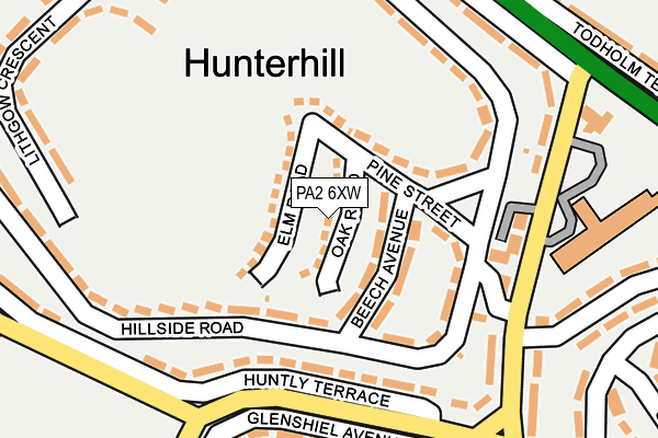 PA2 6XW map - OS OpenMap – Local (Ordnance Survey) PA2 6XW map - OS OpenMap – Local (Ordnance Survey)