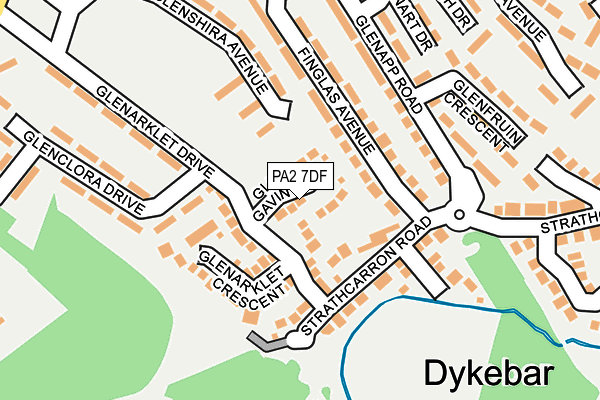PA2 7DF map - OS OpenMap – Local (Ordnance Survey) PA2 7DF map - OS OpenMap – Local (Ordnance Survey)