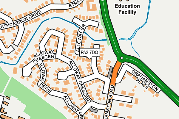 PA2 7DQ map - OS OpenMap – Local (Ordnance Survey) PA2 7DQ map - OS OpenMap – Local (Ordnance Survey)