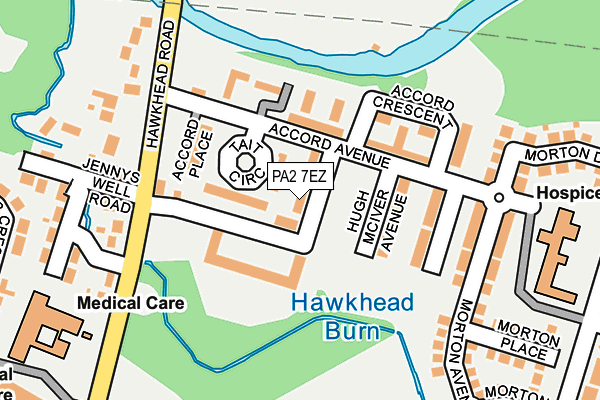 PA2 7EZ map - OS OpenMap – Local (Ordnance Survey)