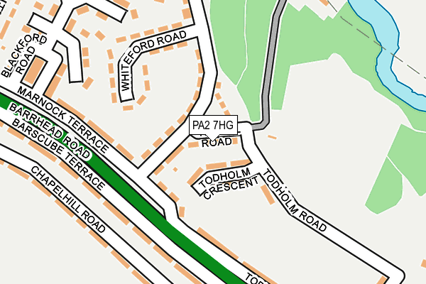 PA2 7HG map - OS OpenMap – Local (Ordnance Survey) PA2 7HG map - OS OpenMap – Local (Ordnance Survey)